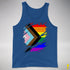 LGBTQ Progress Pride Flag Ripped Reveal Premium Tank Top - Royal Blue